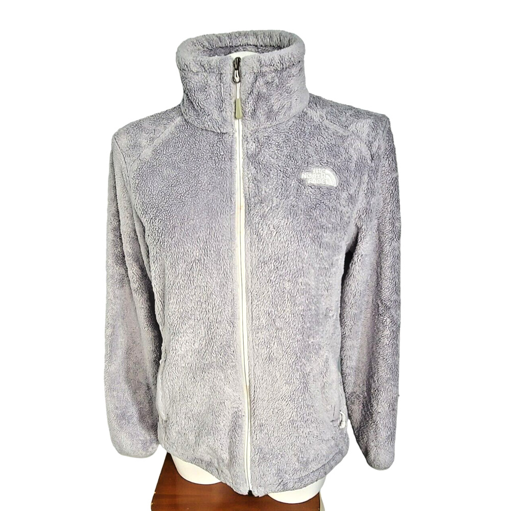 The North Face Osito 2 Fleece Jacket Womens Medium Lavender Grey Full Zip Soft